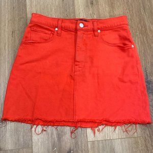 Hudson Jeans Viper Red Denim Mini Skirt